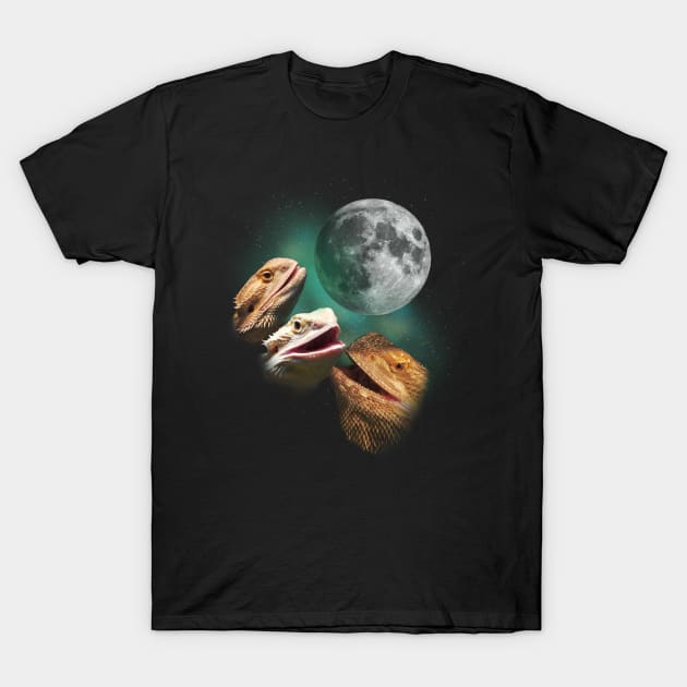 Three Lizard Moon T-Shirt by BagelGirl